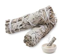 2 PCS Sage Smudge Stick, White Sage Smudge Sticks For Burning, Spiritual Cleansing And Meditation Practices, 10 cm length and 3.5 cm width With Total Weight Of 35 g
