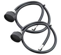 2 Pcs Salon Shampoo Bowl Sprayer Head with 48.8 in Hose, Portable Faucet Shower, Soft, Even Water Flow, Flexible Black Plastic Hose for Pet Bathing, Hair Washing