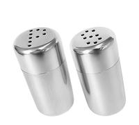 2 Pcs Salt and Pepper Sets, Stainless Steel Small,Portable Jars, Travel and Pepper Sets, S P Shaped Hole,for Home Kitchen Camping Restaurant Kitchen Counter