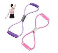 2 PCS Saludea Resistance Band with Handles, Arm Figure 8 Resistance Band for Fitness, Chest Expander Workout Tool, Pulling Rope 8 Word Elastic for Arm and Shoulder Stretch, Home Gym Strength Training