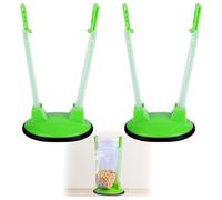 2 Pcs Sandwich Baggy Racks, Adjustable The Batch Lady Freezer Bags, Food Storage Bags Clips Stands, Plastic Reusable Freezer Bag Racks Holders, Food Prep Bag Holders Stands (Green)