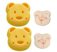 2 Pcs Sandwich Cutter Cute Bear Sandwich Cutters for Children Cute Bread Mold Portable Sandwich Press Mould Bread Cutters Perfect for Breakfast and Lunch