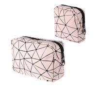 2 PCS Sanitary Napkin Storage Bag, Portable Period Bag, Period Pouch Ideal for Holding Sanitary Napkins and Tampons with Zipper(Pink)