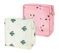 2 Pcs Sanitary Napkin Storage Bag, Portable Reusable Period Bag Women Tampon Pouchs Menstrual Pad Bag Nursing Pad Holder with Zipper Period Kit Bag for Women Teen Girls Feminine Care