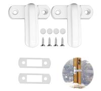 2 PCS Sash Jammers,Sash Jammers for UPVC Doors,Door Jammer for UPVC Doors Sash Jammer Flush Lock Blocker,Window Locks for UPVC Windows,Window Locks,Theft Patio Door Security Lock(White)