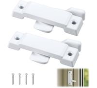 2 Pcs Sash Window Jammer,Sash Lock,Extra Security Locks for uPVC Doors & Windows - White,Door & Window Lock Anti Theft,Windows Replacement,2-1/4'' with Screws