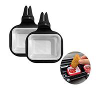 2 Pcs Sauce Holder Set for French Fry Portable Car Sauce Holder Dip Clip Set Mini Ketchup Dipping Cups for Car (Black)