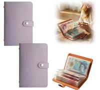 2 Pcs Savings Challenge Book (50 Pages), 2026 New 100 Envelopes Money Saving Challenge, Stylish Money Saving Wallet, Cash Budget Money Saving Book for Couples, Offices and Home