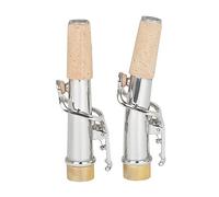 2 Pcs Saxophone Neck Set with Curved and Straight Vintage Brass Sax Necks Fittings Instruments Parts Saxophone Accessories