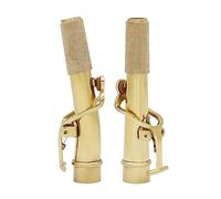 2 Pcs Saxophone Neck Set with Curved and Straight Vintage Brass Sax Necks Fittings Instruments Parts Saxophone Accessories