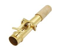 2 Pcs Saxophone Neck Straight And Curved Neck Soprano Sax Brass Mouthpiece Instruments Sax Accessories (Color : Gold)