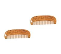 2 Pcs Scalp Massage Comb Wooden Comb for Men Hair Detangler Beard Grooming Comb Hair Comb for Men Wide Tooth Hair Massager Mens Comb Wide Comb Fashion Decorate Miss Sandalwood