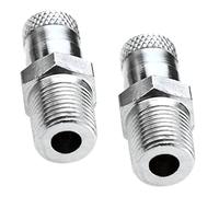 2 Pcs Schrader Tank Valve Adaptors for Tyre Air Compressor Tank Fill for Car Motorcycle Bike Truck