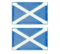 2 PCS Scotland Flag Patches, Saint Andrew's Cross Patch, Scotland Iron on/Sew on Patch for T-Shirt, Bags, Pants, Shoes, Jackets
