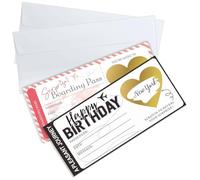2 Pcs Scratch Card Reveal Personalised Scratch Card with Love Holiday Scratch Card Reveal Boarding Pass Scratch Card Scratch Boarding Pass Surprise Gift for Friends (Black Pink)