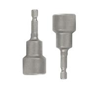 2 Pcs Screwdriver Nut Driver Bit, 7 mm Metric Hex Wrench Socket Bit, 1/4 inch Hex Shank, 65mm Length, Quick Change Impact Nuts Driver Adapter Drill Bits