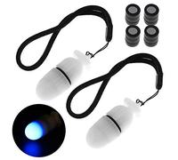 2 Pcs Scuba Dive Strobe Signal Torch for Night Dive Tank Marker-Blue | LED Flashing Safety Beacon Light, Mini Tank Night Light Diving 200M Underwater 200 Hour Duration with Battery, Rotary switch