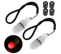 2 Pcs Scuba Dive Strobe Signal Torch for Night Dive Tank Marker-Red | LED Flashing Safety Beacon Light, Mini Tank Night Light Diving 200M Underwater 200 Hour Duration with Battery, Rotary switch