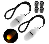 2 Pcs Scuba Dive Strobe Signal Torch for Night Dive Tank Marker-Yellow | LED Flashing Safety Beacon Light, Mini Tank Night Light Diving 200M Underwater 200 Hour Duration with Battery, Rotary switch