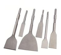 2 PCS SDS Plus Chisel Set, Tile Removal Chisel and Scaling Chisel for Rotary Hammer Drill, Concrete Masonry Demolition Tool for Wall Chasing Floor Scraping Mortar Removal(Square handle 17*400*50mm)