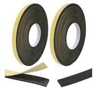 2 Pcs Sealing Foam Tape, Self Adhesive Weather Foam Strip for Door Window Insulation (10mm X 5m, 1mm & 2mm Thick)