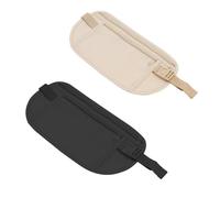 2 Pcs Secure Travel Money Belt - RFID Blocking Hidden Passport Holder & Anti-Theft Wallet for Men Women - Comfortable Undercover Bum Bag for Europe, Cruise, Airplane Travel Hidden Accessories