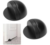 2 Pcs Self-Adhesive Floor Door Stopper,Self Adhesive Door Stop,Small Door Stoppers for Floor,Stainless Steel Door Stop with Rubber Buffer for Hard Floor Glass Door Bathroom Home and Office