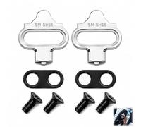 2 Pcs Self Locking Bike Cleat for Shimano SPD, SPD Type SH56 Automatic Bicycle Cleats, MTB Shoe Plates with Screws Washers, Multi Release Cleats for MTB Pedals Indoor Road