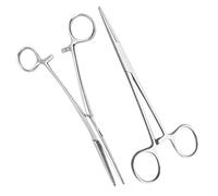 2 Pcs Self Locking Pliers Piercing Pliers, 14cm Stainless Fishing Forceps, Suturing Piercing Clamp Stud Ball earings Holder, Tweezers Pincers for Veterinary Crafting Soldering DIY Puller