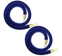 2 Pcs Separation Rope For Crowd Control, 3 4 5 6 7 8 ft Red Carpet Ropes, Flannel Rope For Queue Separation Column With Hook(Color 1,L 250cm)