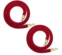 2 Pcs Separation Rope For Crowd Control, 3 4 5 6 7 8 ft Red Carpet Ropes, Flannel Rope For Queue Separation Column With Hook(Color 7,L 120cm)