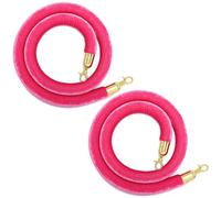 2 Pcs Separation Rope For Crowd Control, 3 4 5 6 7 8 ft Red Carpet Ropes, Flannel Rope For Queue Separation Column With Hook(Color 3,L 250cm)