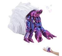 2 Pcs Set 3D Printed Animals Hermit Crab Fidget, Articulated Flexible 3D Printed Fidget Toys Animals, Removable Dynamic Animal Toys, Printing Hermit Crabs for Cute Home Office Decor (Purple)