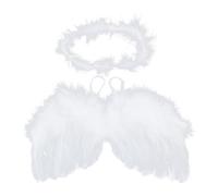 2 Pcs/Set Baby White Angel Wing Headband Photography Props Angel Feather Wing Hair Band Headdress Outfits Decor Photography Props Set