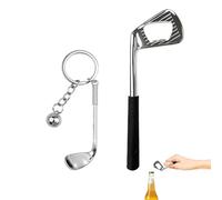2 Pcs Set Golf Bottle Opener and Golf Keyring, Novelty Golfer Bottle Opener Keyring Personalised Golfs Gifts, Durable Bottles Openers Golfing Gifts for Men Enthusiasts Accessories