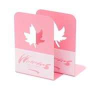 2 Pcs/Set L-Shaped Bookends Metal Book Stoppers Book Holder Shelf Desk Bookshelf Decorative