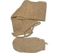2 pcs/Set Large Natural Exfoliating Hemp Back Scrubber for Shower for Men and Women - Rub Glove Mitt Mitten - Deep Clean & Invigorate Your Skin - Machine Wash and Dry - Double Sided Available