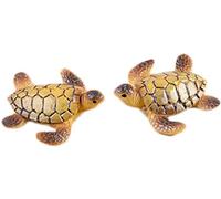2 pcs/set Miniature Fairy Garden Ornament Resin Sea Turtle Tortoise Model Statues Sculptures Micro-Landscape Dollhouse Decor Attractive design