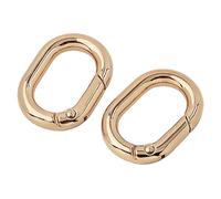 2 Pcs/Set Oval Rings Buckle Spring Oval Rings Spring Keyring Buckles Metal Oval Rings for Bag Purses Belts Keychain
