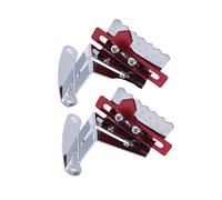 2 pcs/set SHLPDFM Chrome SB Chevy Timing Tab Marker Adjustable Pointer 8" Balancer Fits for SBC 283 305 327 350 383 Chain Cover Tabs
