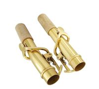 2 Pcs/Set Soprano Straight Saxophone Neck Gold Lacquer Brass Material 16.7mm Woodwind Instrument Accessory