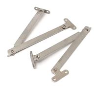 2 Pcs Set Stainless Steel Cabinet Cupboard Furniture Doors Close Lift Up Stay Support Hinge Folding Cabinet Stay Hinges 180 Degree Lid Support Hinges