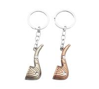 2 Pcs Set Tobacco Pipe Keychain for Women Men,Cool Tobacco Pipe Charm Set Key Chain Accessories Gifts For Car Key Ring, Silver and Bronze, S