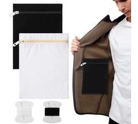 2 Pcs Sew-in Side Pocket with Zipper Travel Coat with Hidden Pockets, Secure Side Pocket for Clothing, Attachable Pockets for Clothes, Sew-on Hidden Pocket Clothing with Zipper