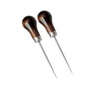 2 Pcs Sewing Awl Wooden,Gourd Shape Awl Tool Sharp,Bradawl Tool for Wood,for Leather Punching Craft,Leather Sewing Crafting,DIY Handmade Needle Punching