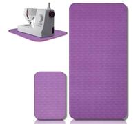2 Pcs Sewing Machine Muffling Mat Pedal Sewing Mat Reduce Vibrations Noise No Slip Machine Accessories for Quilting(17" X 36" and 9" X 14",Pink Purple)