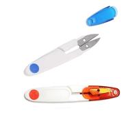 2 Pcs Sewing Snips Thread Cutter Sewing Scissors with Safety Cap Snip Scissors for DIY and Arts Crafts Blue,Red