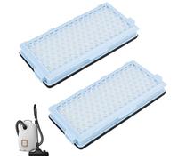 2 PCS SF-HA50 Filter Compatible with Miele SF-HA50 SF-AA50 SF-AH50 S4000 S5000 S6000 S8000 Series Complete C2 C3 Cat and Dog Compact C1 C2, Active Air Clean Filter Vacuum Cleaner Replacement HEPA