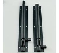 2 Pcs Shed Door Locks Heavy Duty Black Door Bolt Barrel Sliding Latch Lock Durable Slide Bolt with Screws for Sheds and Gates, Black (6 inch（150mm）)