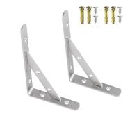 2 Pcs Shelf Bracket Heavy Duty Angle,Shelf Bracket Wall Shelf Bracket with Screws, 90° Angle Bracket for Kitchens, Silver (30cm/11.81in,3mm)